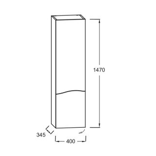 Пенал Jacob Delafon Sherwood EB1836LRU-P6 левый 40 см натуральный дуб